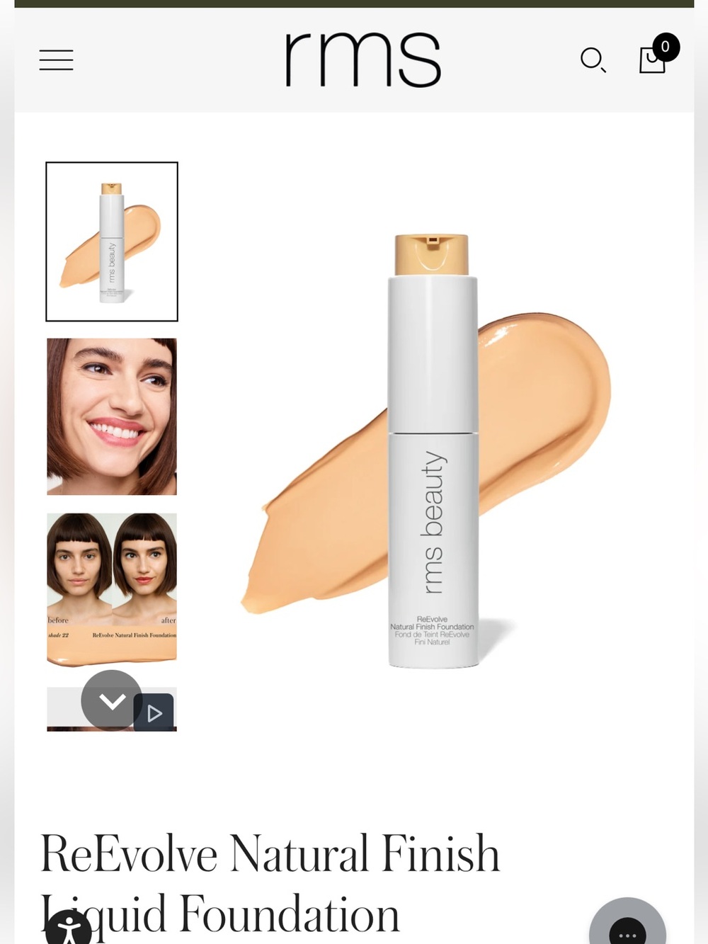 ReEvolve Natural Finish Liquid Foundation-shade 22